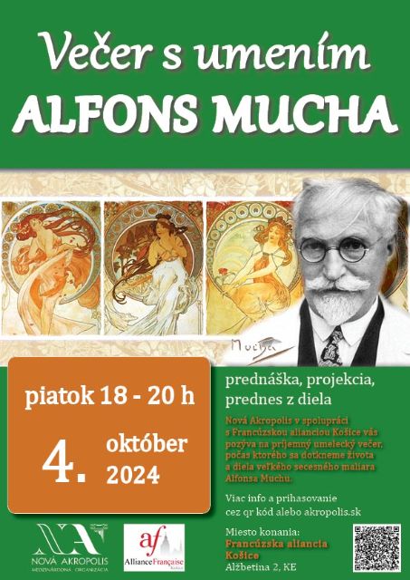 Večer s umením: ALFONS MUCHA, prednáška s projekciou a čítaním z diela